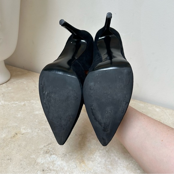 Zara Women size 40 women’s Stiletto pump ankle high black suede pump VGUC - Picture 8 of 11